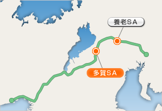 名神自動車道路略図