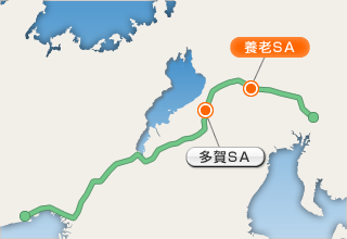 名神自動車道路略図